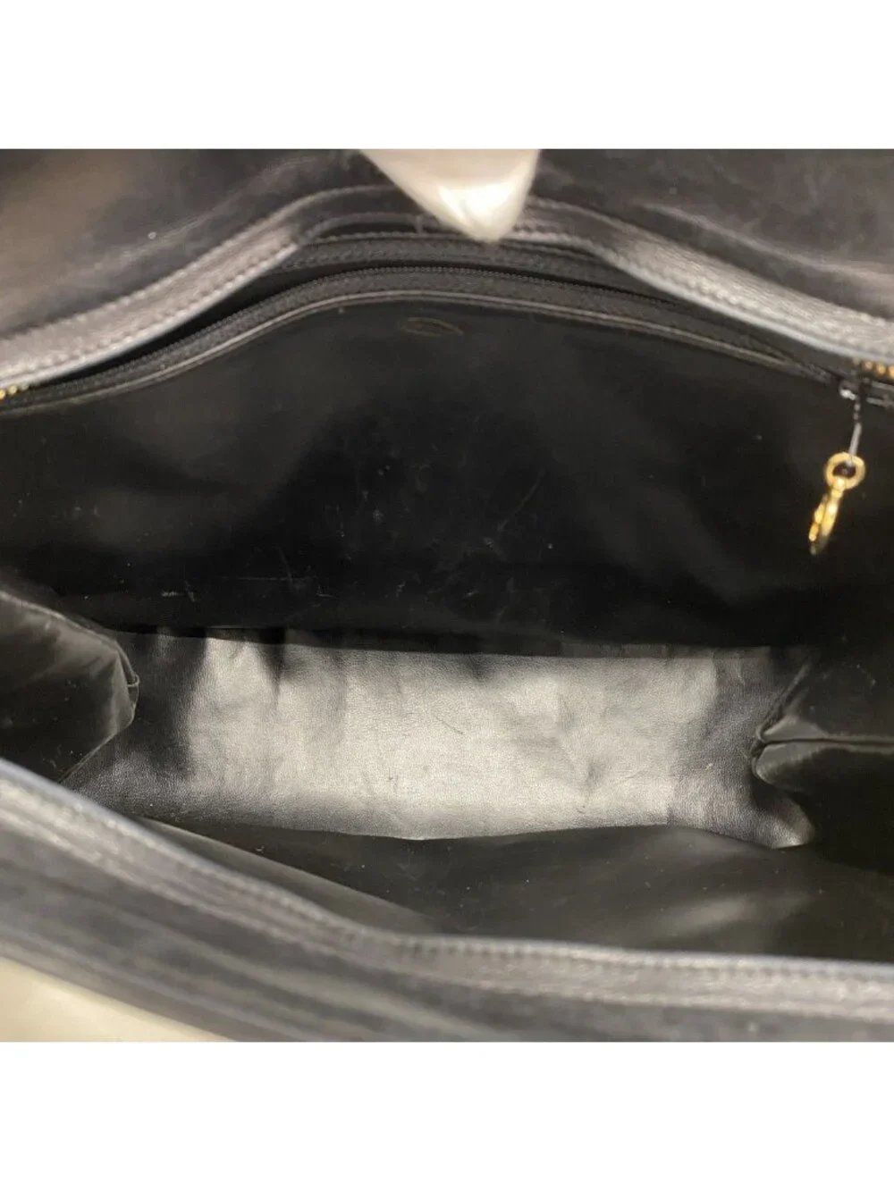 Chanel Chain Tote Lambskin Black Gold